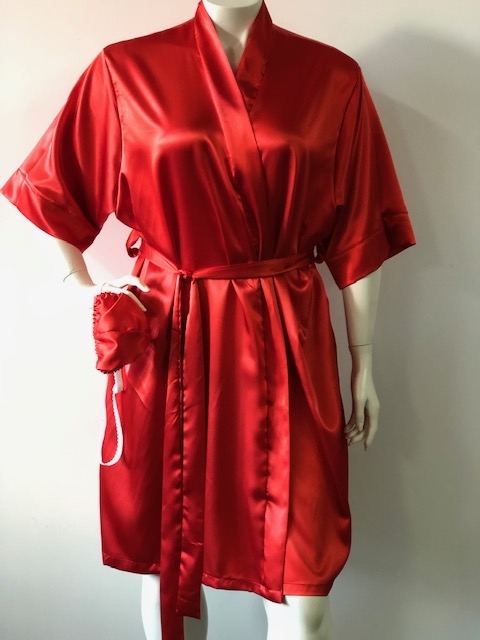 Buy Lisa's Lacies Satin Robe and Mens G String Combo online