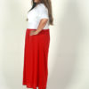 Lisas Lacies Long Slinky Fiery Red Skirt