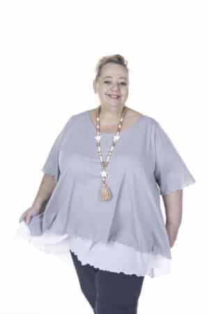 Lisa's Lacies Silver Lights Double Layer Tunic Top