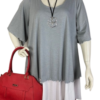 Lisa's Lacies Silver Lights Double Layer Tunic Top