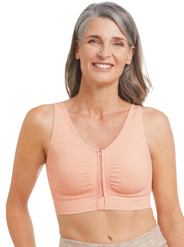 Amoena 'Frances' Soft Cup Front Fastening Post Surgical Bra - Nude