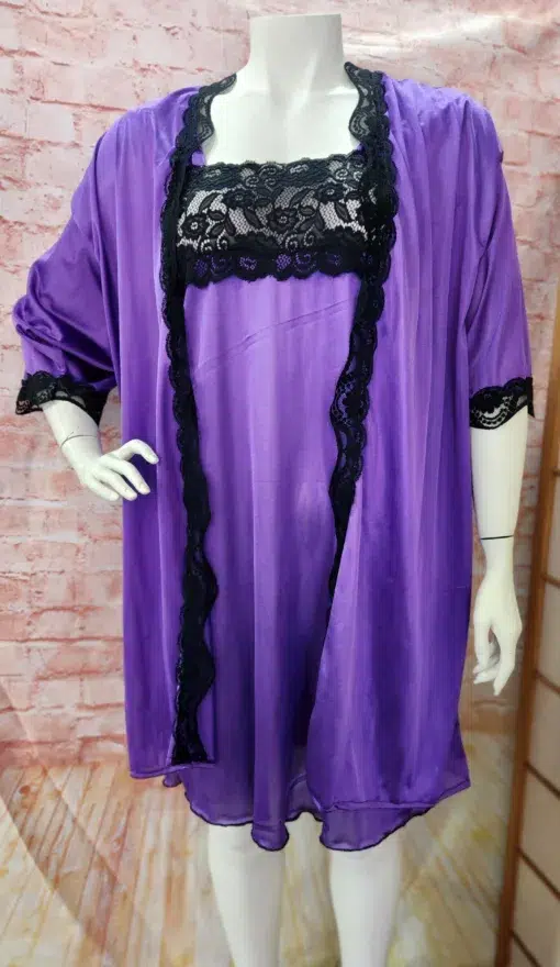 Lisa's Lacies Nardia Short Nightie & Robe Set - Image 6