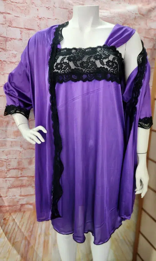Lisa's Lacies Nardia Short Nightie & Robe Set - Image 4