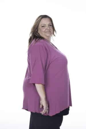 Lisa's Lacies Tenille Vee Neck Top - Dusty Pink