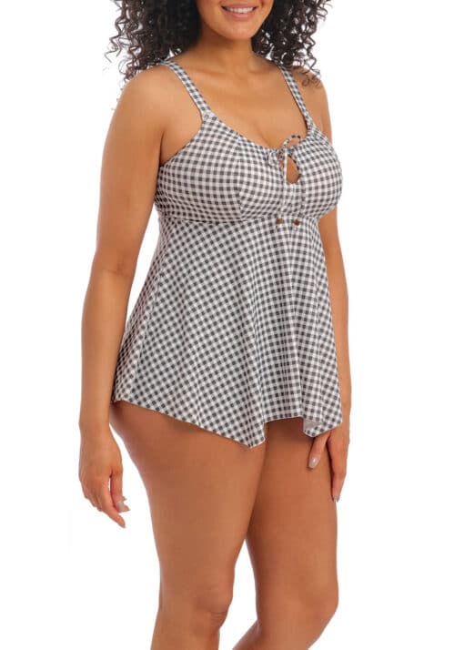 Elomi Non Wired Moulded Tankini Top - Checkmate