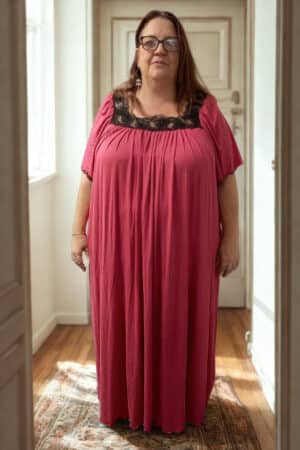 Lisa's Lacies Sweet Dreams Nightie - Dusky Rose