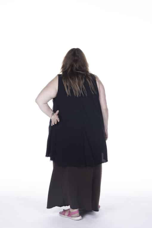 Lisa's Lacies Long Slinky Skirt - Chocolate - Image 2