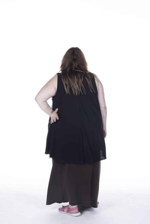 Lisa's Lacies Long Slinky Skirt - Chocolate - Image 2