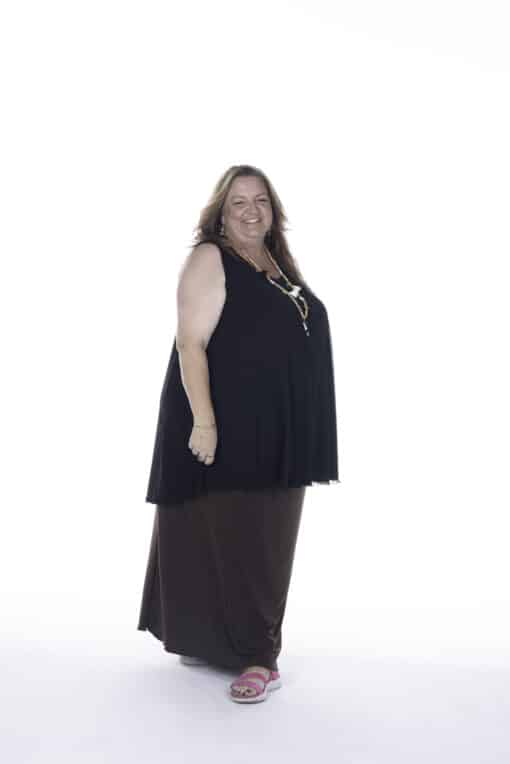Lisa's Lacies Long Slinky Skirt - Chocolate