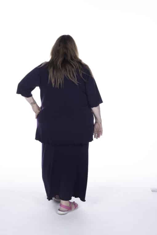 Lisa's Lacies Penny Long Slinky Skirt - Deep Purple - Image 3
