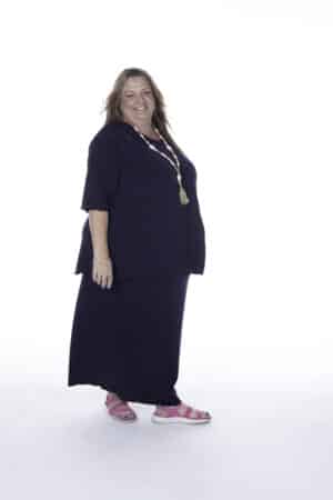 Lisa's Lacies Penny Long Slinky Skirt - Deep Purple