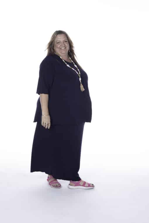 Lisa's Lacies Penny Long Slinky Skirt - Deep Purple