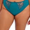 Elomi Zarla High Leg Brief in new colourway Ocean Depths front view close up