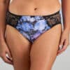 Wild Violet Midi Briefs Blue Hydrangea Print front view