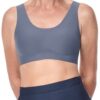 Amoena Linda Wire-free soft bra in Indigo Blue front view