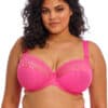 Elomi Charley Plunge Bra – Hot pink, floral embroidery, and stretch lace for a supportive, stylish fit