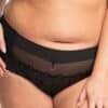 Daisy Black High Briefs – Elegant tulle design with subtle embroidery for a seamless and flattering fit.