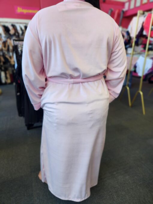 Valentina Velour Pink Dressing Gown - Image 3