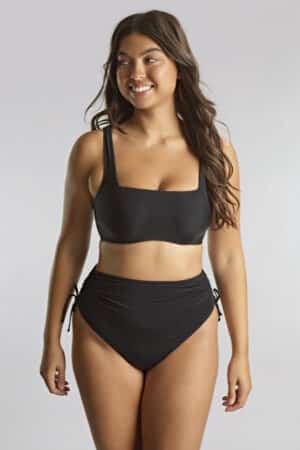 Panache Midi Gather Swim Brief - Black