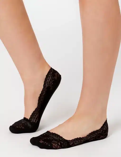 Ambra No Show Lace Footlet 2PP - 2 Colours - Image 4