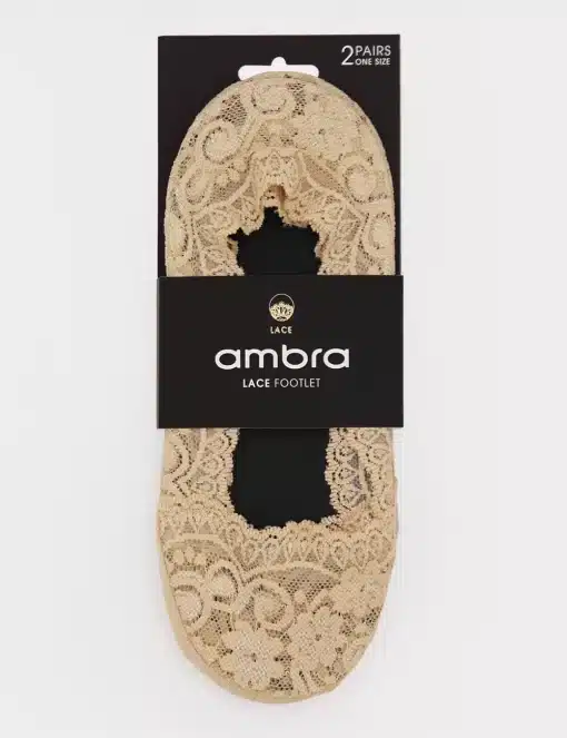 Ambra No Show Lace Footlet 2PP - 2 Colours - Image 5