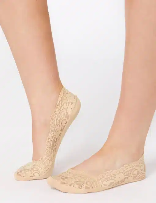Ambra No Show Lace Footlet 2PP - 2 Colours - Image 7