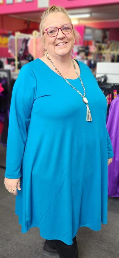 Lisa's Lacies Claudia Tunic Dress - Teal