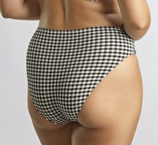 Panache Midi Swim Brief - Black Gingham - Image 2