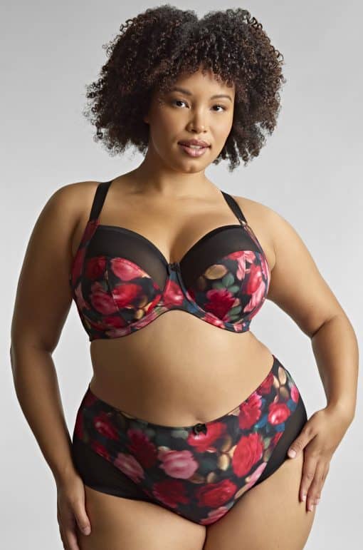 Sculptresse Bliss Deep Brief - Rose Print - Image 2