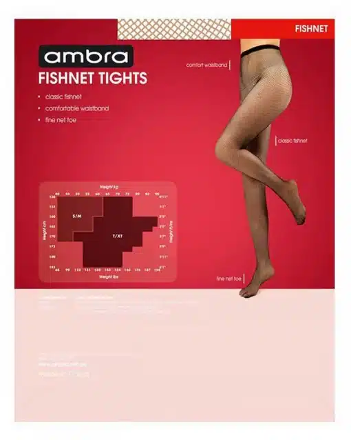 Ambra Fishnet Tights - Black - Image 3