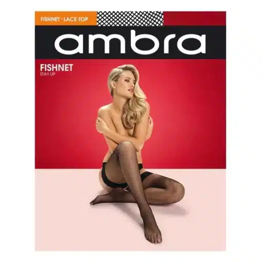 Ambra Lace Top Fishnet Stay Up Stockings