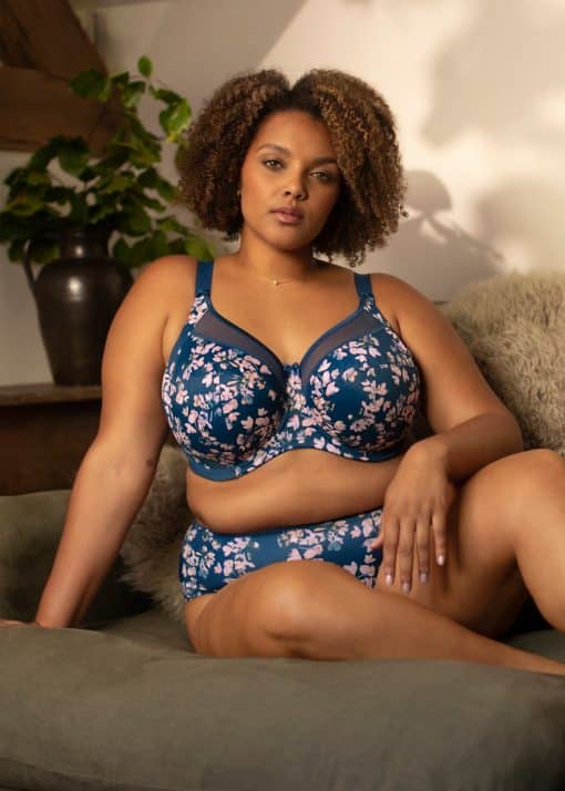 Goddess Kayla UW Bra - Teal Blossom - Image 2