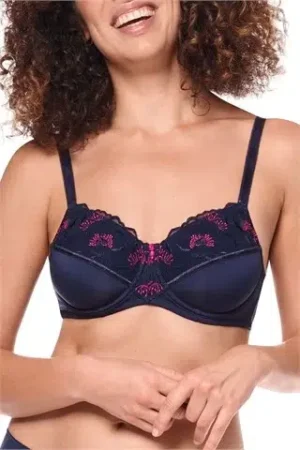 Amoena Delila UW Bra - Blue/Magenta