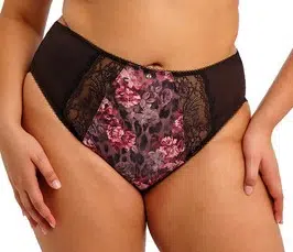 Elomi Morgan High Leg Brief - Dark Romance