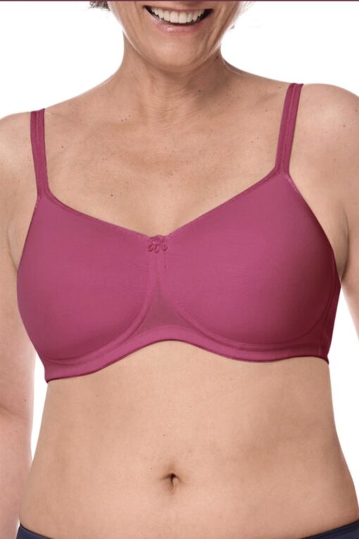 Amoena Mara Padded Non Wired Front Closure Bra - Magenta