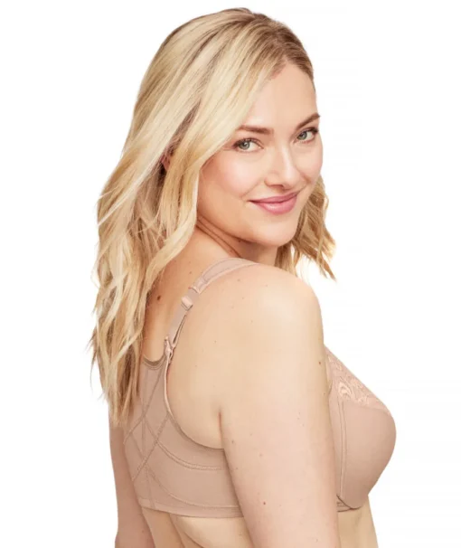 Glamorise Front Closure Posture Back WonderWire Lace UW Bra