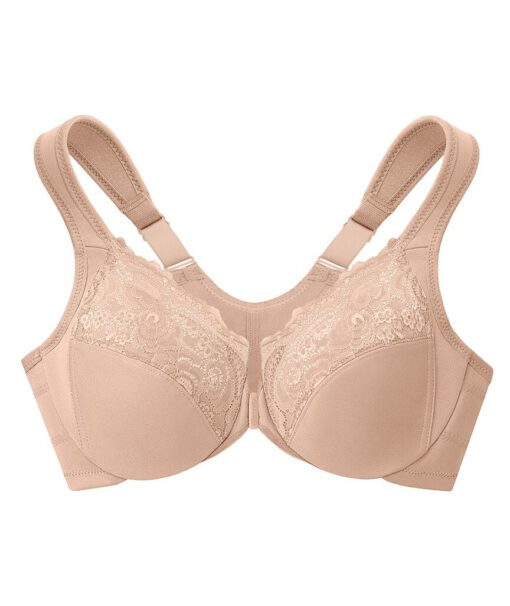 Glamorise Front Closure Posture Back WonderWire Lace UW Bra - Image 5