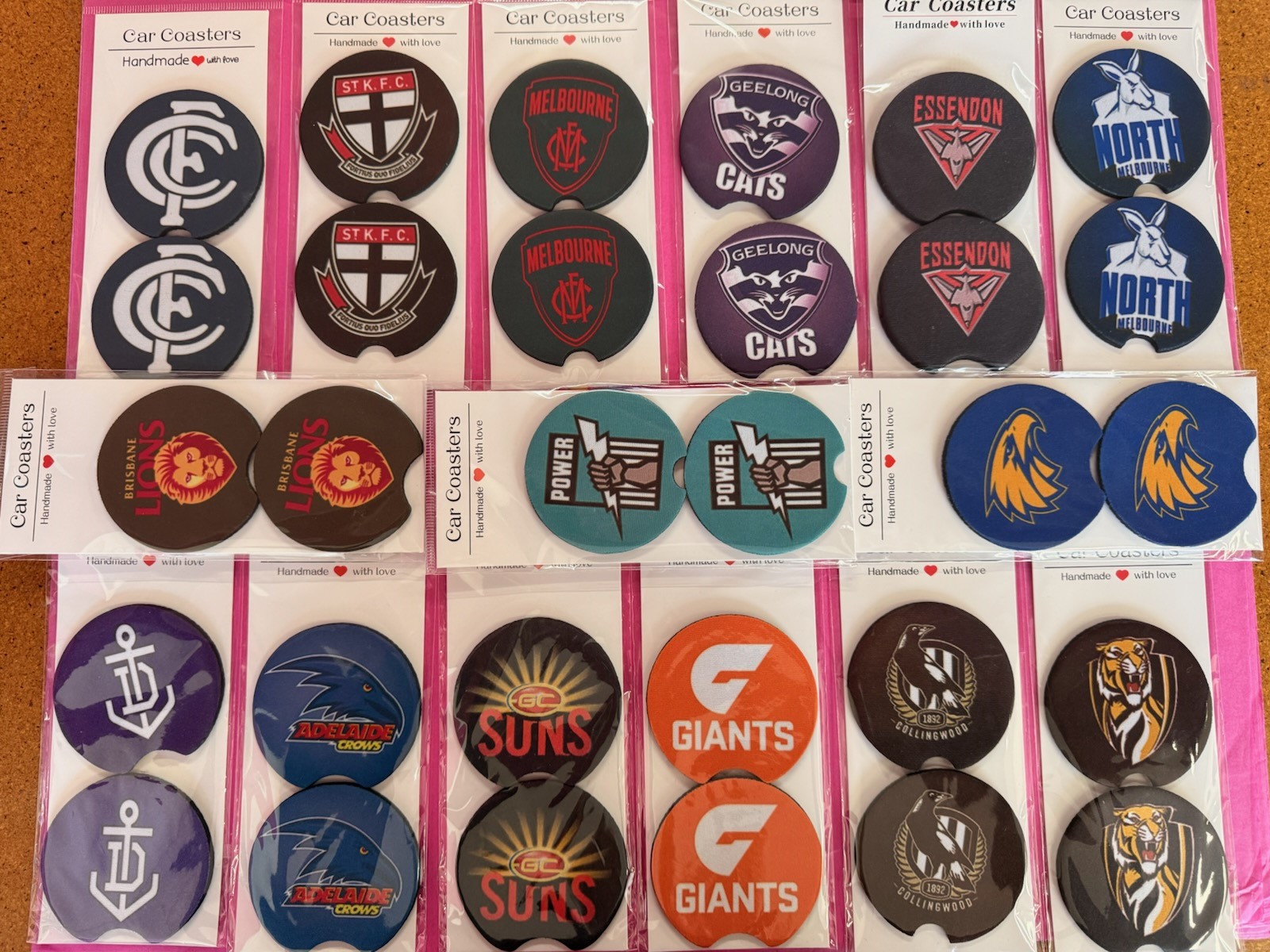 AFL Car Coasters